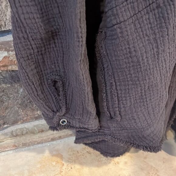 We The Free Black Button Down Shirt - Picture 3 of 7